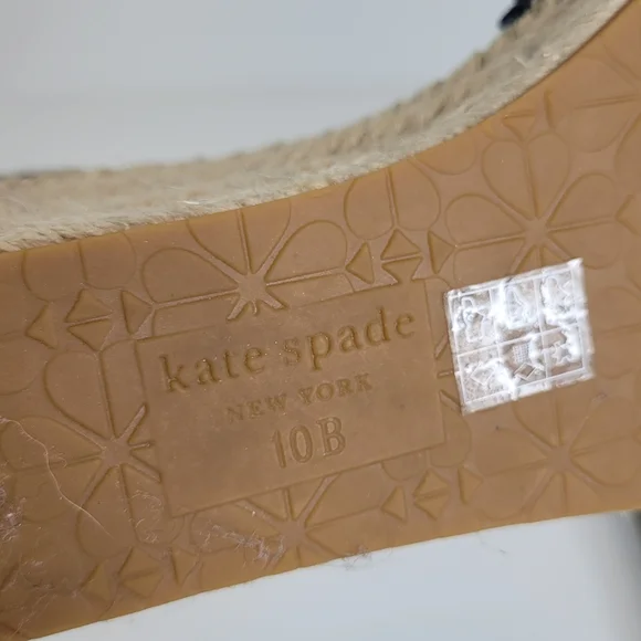 Kate Spade Polly Suede Espadrille Wedge Sandals 10B Dark Blue - Picture 12 of 12